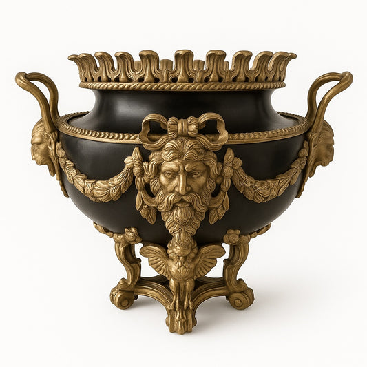 French Empire-style gilt-bronze urn