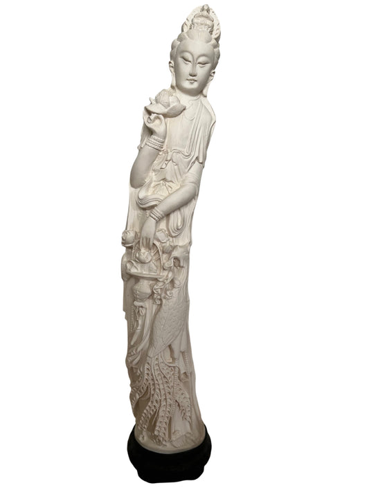 The Bodhisattva of Compassion in East Asian Buddhism, often depicted as female since the 12th century.